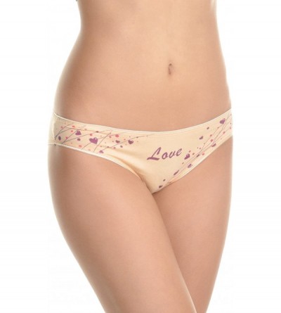 Panties Women's Printed Cotton Spandex Bikini Panties (6-Pack) - 6-pack Love Hearts - CS186GA08HR $23.65