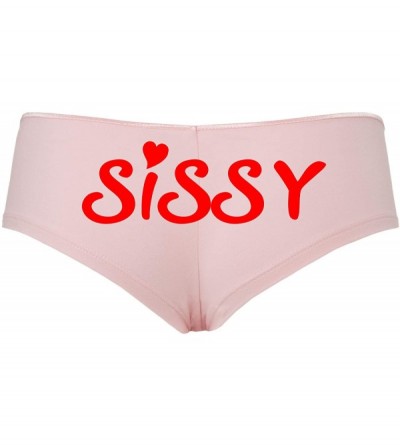 Panties Sissy Boyshort Panty Fetish DMLB Slut Cuckold Boyshort - Red - CH18SRI9OWX $36.96