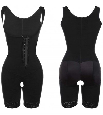 Shapewear Women's Waist Trainer Bodysuit Shapewear Tummy Control Full Body Shaper Corset - Black - CJ19EIKADZC $19.44