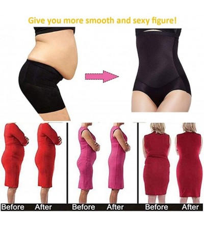 Shapewear Women's Shapewear Briefs Tummy Control Panties Hi-Waist Body Shaper Slimming Panty Underwear - Black(smooth) - CP18...