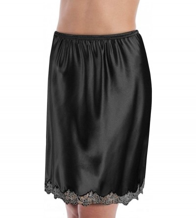 Slips Womens COSI Italian Half Slip with Exclusive Lace- Cling Free - 26 Inches Black - CH18203Z0D0 $31.15