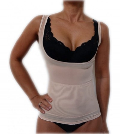 Shapewear Tank Top Shaper with Removable Pads(Top Only) Nude - C111N5GQO67 $15.48