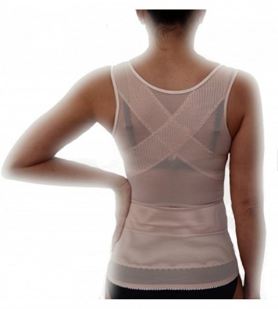 Shapewear Tank Top Shaper with Removable Pads(Top Only) Nude - C111N5GQO67 $15.48