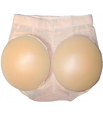 Shapewear Push Up 100% Silicone Butt Pads Buttocks Enhancer Body Shaper Tummy Control Panty Set - Beige - CC18DATZ3HG $26.24