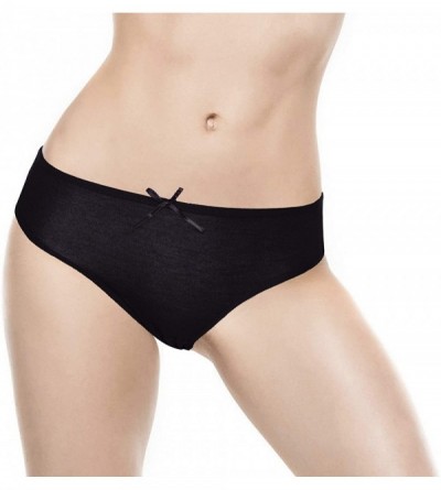Panties Underwear Women's Bamboo Soft Stretch Panties Bikini - 3 or 5 Pack - 3-pack Black - C0197AYDADL $30.93