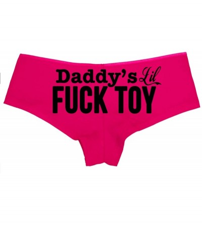 Panties Daddys Little Lil Fuck Toy Fucktoy DDLG BDSM Owned Boyshort - Black - CM18LTNL2CS $31.61
