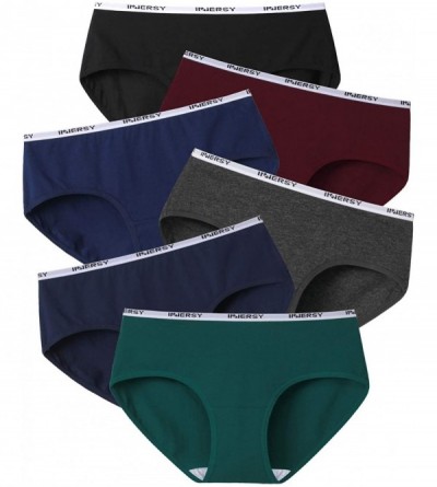 Panties Women's Briefs Panties Low Rise Cotton Hipster Underwear Pack of 6 - Multicolored 1 - C418RO5C5I8 $36.40
