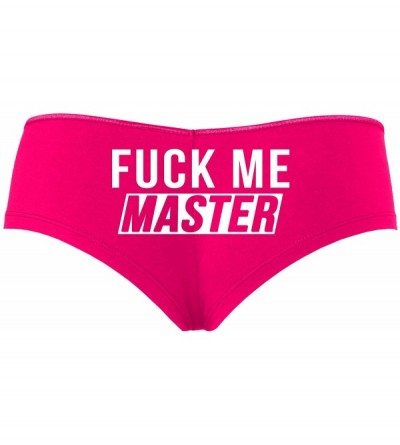 Panties Fuck Me Master Give It to Me Please Hot Pink Slutty Panties - White - C51965MQ6LH $32.92