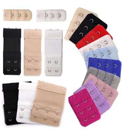 Accessories Elastic Bra Extenders 2 Row 3 Hooks Strap Adjustable Lengthened Clasp for Women Intimates Accessories - 5pcs2 - C...