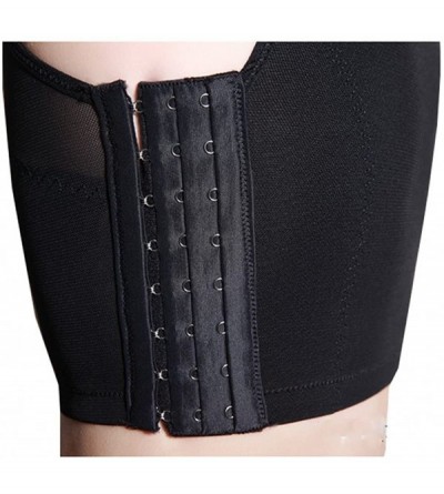 Camisoles & Tanks Breathable Super Flat Les Lesbian Tomboy Compression 3 Rows Clasp Chest Binders - Black - CO11WJGLKQN $21.58