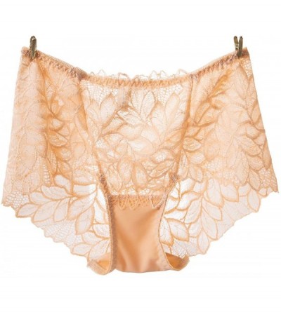 Panties Women's Soft Seamless Lace Underwear High Waist Coverage Panty Briefs - Flesh(5 Pack) - CA18XHA7W4D $23.59