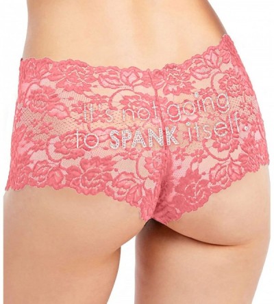 Panties Funny Sayings Panties for Women - Bride Panties - Bridal Shower Lingerie Gifts for Women - Peony Pink Lace Boyshorts ...