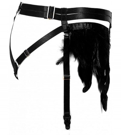 Garters & Garter Belts Women's Punk Harness Feather Garter Waist Leg Garter Adjustment High Waist Stockings Carnival Photogra...