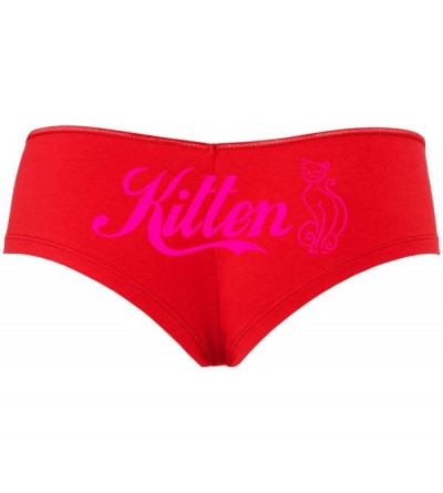 Panties Daddy's Kitten with Cat Boy Short Panties - Pet Play Neko Daddys Girl DDLG CGL Boyshort Underwear - Hot Pink - CO18SQ...