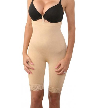 Shapewear High Waist Shapewear for Women Seamless Butt Lifter Thigh Control Full Body Bodysuit Shaper Panties - Nude - CA18YY...