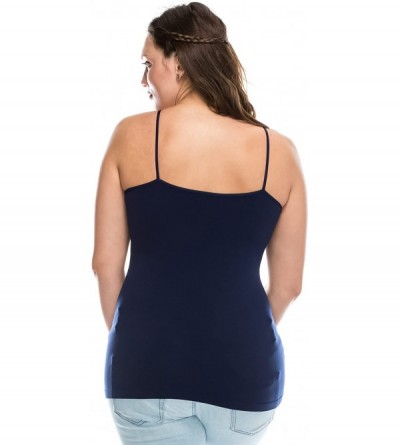 Camisoles & Tanks Plus Size The Excellent Camisole (1XL-3XL) -Made in USA - Dark Navy - CD183D292Q9 $11.73