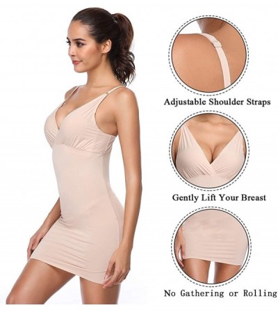 Shapewear Full Slips for Under Dresses Slip Shapewear for Women Tummy Control Body Shaping Control Slip - Beige (Update) - CZ...