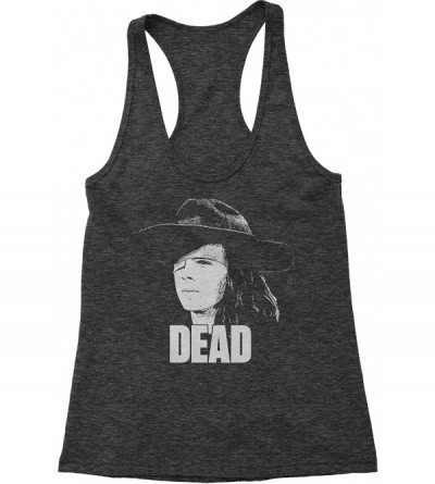 Camisoles & Tanks Carl Dead Triblend Racerback Tank Top for Women - Charcoal Grey - C2180W2I07C $44.74