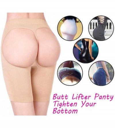 Shapewear Women Low Waist Butt Lifter Boyshorts Thigh Slimmer Underpants Hip Enhancer Control Knicker - Beige - C418AIA08AU $...