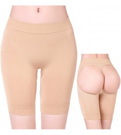 Shapewear Women Low Waist Butt Lifter Boyshorts Thigh Slimmer Underpants Hip Enhancer Control Knicker - Beige - C418AIA08AU $...