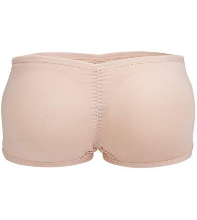 Shapewear Women's Butt Lifter Underwear Boyshort Panties Body Shaper - Beige-padded - CN18NS7LT0E $12.72
