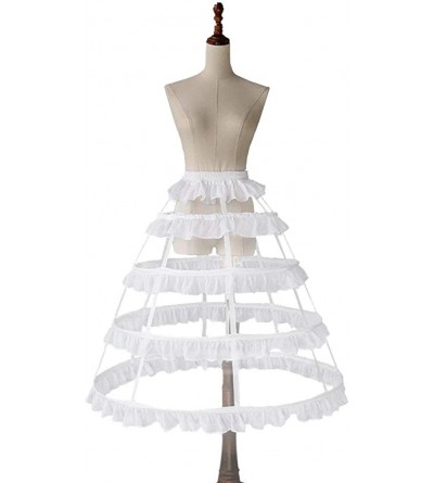 Slips Underskirt Hoop Bustle Skirt Petticoat Crinoline for Lolita Victorian Gothic Dress - White 4l - C318D005KL3 $25.80