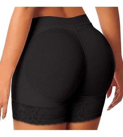 Shapewear Women Butt Lifter Body Shaper Tummy Control Panties Enhancer Underwear Shapewear - Black-padded Lace Panties - CG18...