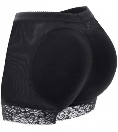 Shapewear Women Butt Lifter Body Shaper Tummy Control Panties Enhancer Underwear Shapewear - Black-padded Lace Panties - CG18...