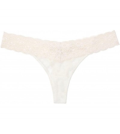 Panties Stretch Lace Thong- Prestine Ivory 7/Large - CL17XXGTO25 $18.28