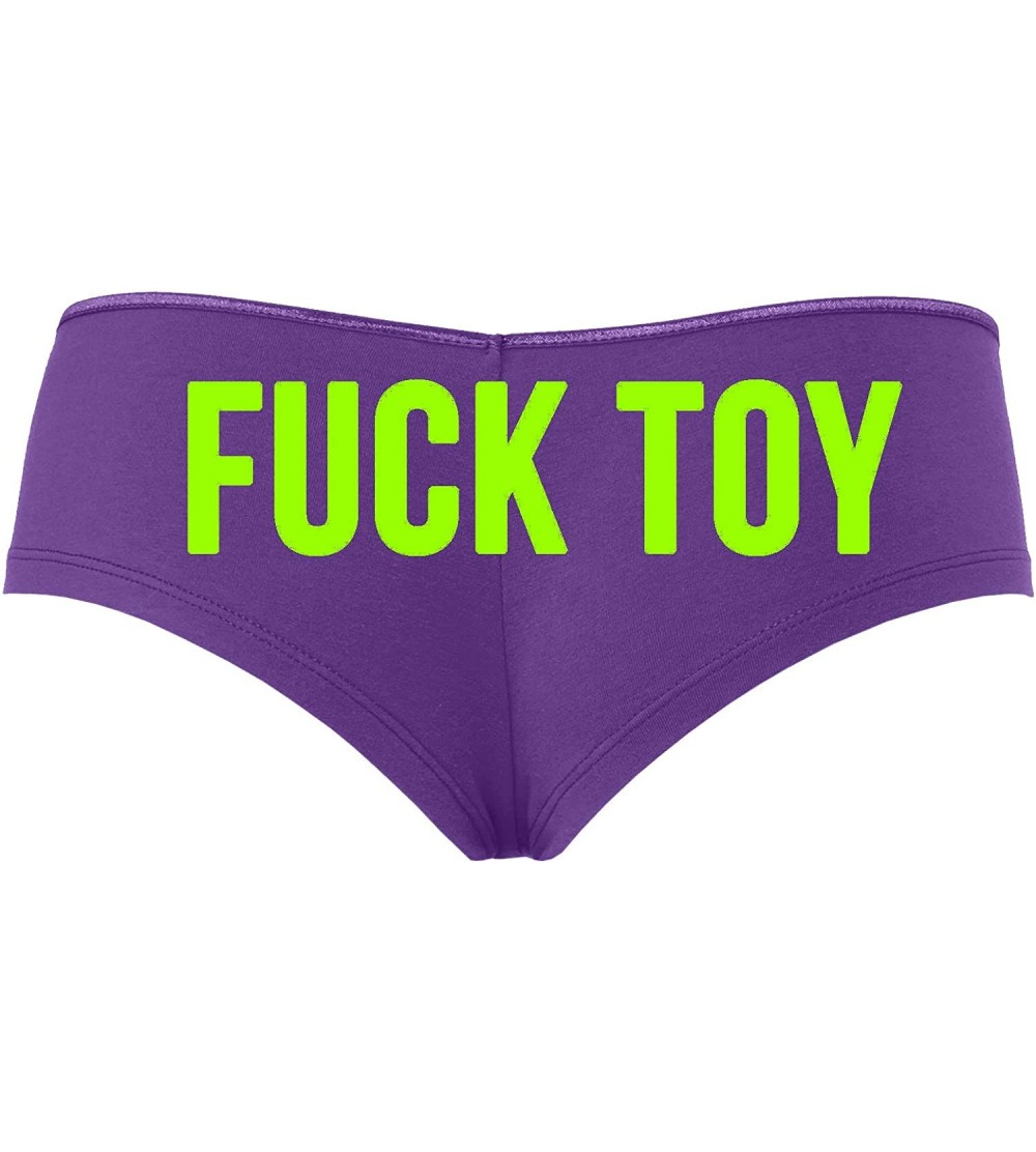 Panties Fucktoy Fuck Toy Boyshort Owned BDSM Slut Panties DDLG - Lime Green - CW18SOG9M9C $16.61