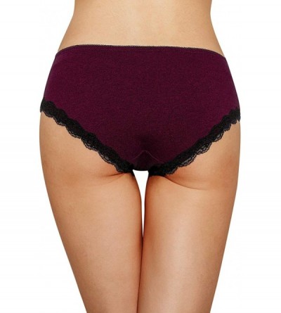 Panties Women's 4 Pack Bikini Panties Lace-Trim Hipster Briefs Underwear - Assorted*3 - CF18R3URSUW $15.13