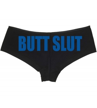 Panties Butt Slut Boyshort Underwear Sexy Flirty Panties Rude Panties - Royal Blue - CG18LQS7DLU $14.30