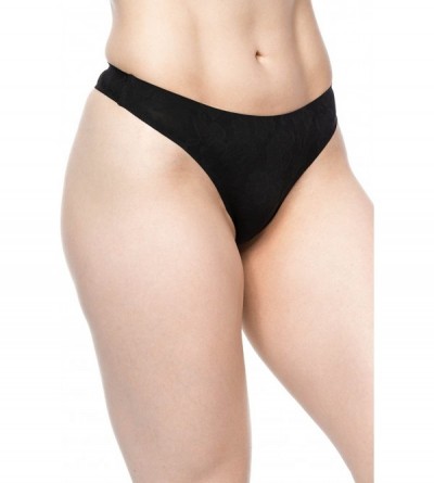 Panties Woman's Breathable Athletic Workout Thongs Panties Bikini Underwear (Black- Small) - CK18CT4EWS7 $10.32