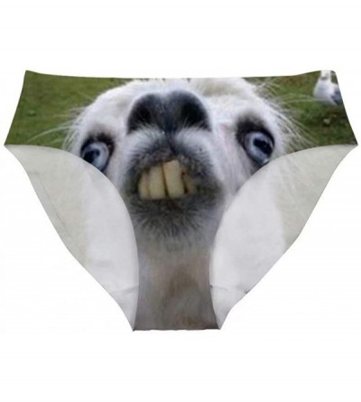 Panties Women's Sexy Underwear Animal Fashion Bikini Briefs Pants for Bachelorette Party - Funny Alpaca - C419CMTNSL0 $23.20