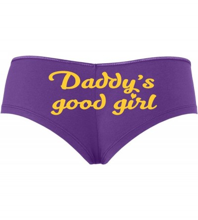 Panties Daddys Good Girl Cute Sexy Purple Boyshort Panties DDLG BDSM CGLG - Yellow - CC18SRNU09Y $13.35