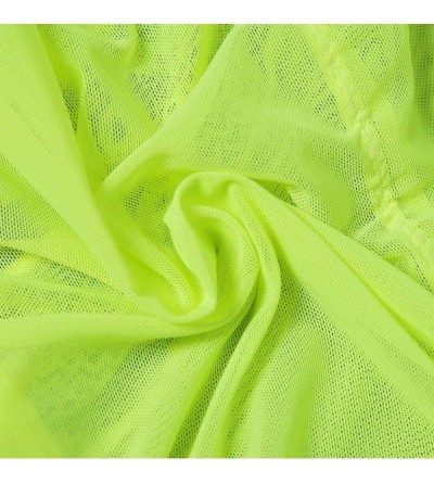 Slips Long Sleeve Bodysuit for Women-Sexy Deep V-Neck Lace Floral Teddy Lingerie Transparent Sleepwear Pajamas - Green - CX19...
