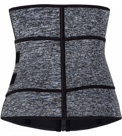 Shapewear Women's Waist Trainer Sauna Belt Hourglass Shaper Neoprene Sweat Corset for Weight Loss - Gray(zipper) - C118NAWX02...