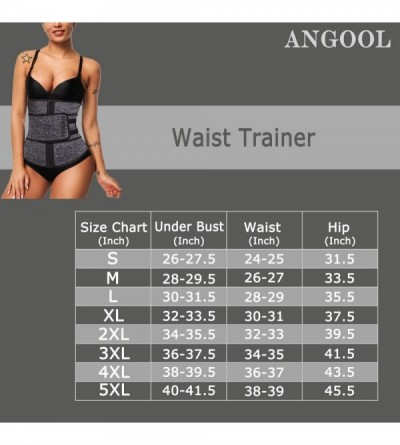 Shapewear Women's Waist Trainer Sauna Belt Hourglass Shaper Neoprene Sweat Corset for Weight Loss - Gray(zipper) - C118NAWX02...