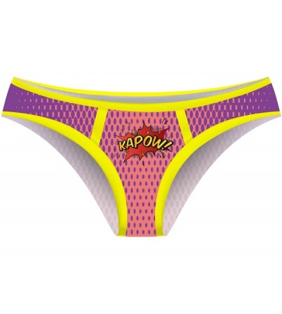 Panties Cute Funny Panties for Women Small to 3X-Large Novelty Fashion Underwear - Violet - CJ18I6RY8SK $14.22