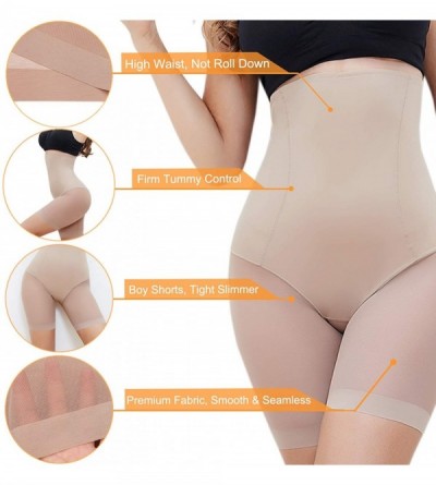 Shapewear Seamless Shapewear Shorts Anti Chafing Slip Shorts for Women Safety Panty Under Dress High Waist Thigh Slimmer - 1c...
