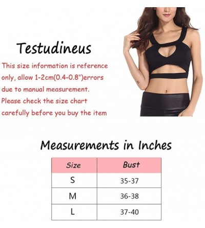 Camisoles & Tanks Women Adjustable Chic Chain Strap Crop Tank Tops Shirt for Raves-Party-Concerts - Black D - CD18XWXZ2DH $11.64