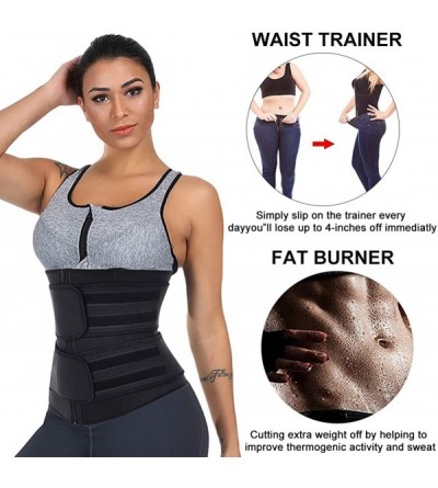 Shapewear Women Waist Trainer Trimmer Belt for Weight Loss Neoprene Hot Sweat Corset Slimming Shaper XS-6XL - Black (Neoprene...