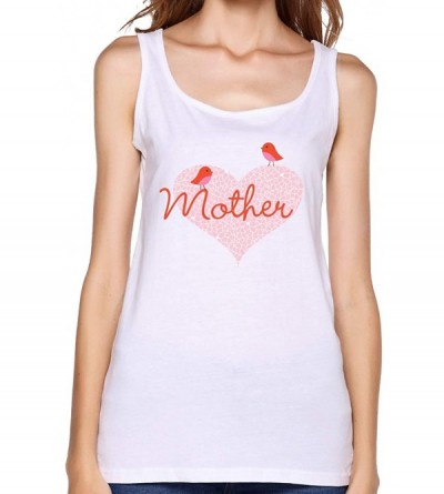 Camisoles & Tanks Happy Mother's Day Women's Sports Vest Shirts - White - CE197H8M058 $46.25