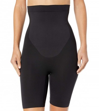 Shapewear Women's Comfort Revolution High Waist Thigh Slimmer - Black - CF18WHEH03E $45.19