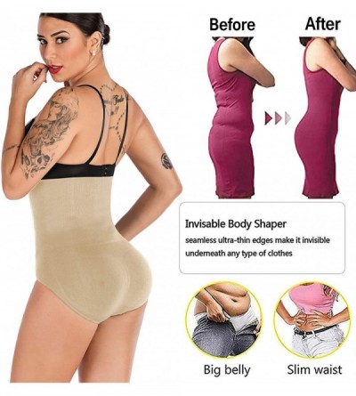 Shapewear Women Butt Lifter High Waisted Tummy Control Panties Slimming Waist Shapewear - Beige (Tummy Control) - CY18YDCW47W...