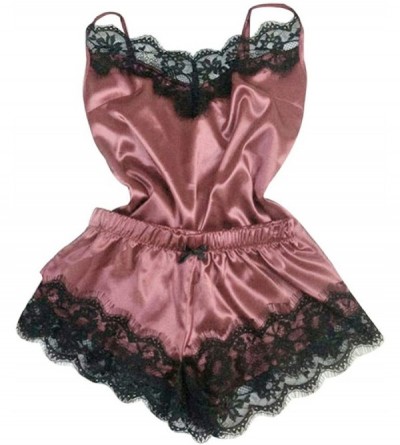 Baby Dolls & Chemises Fashion Sexy Lace Sleepwear Lingerie Temptation Babydoll Underwear Nightdress - Hot Pink - CE196CQYLXT ...