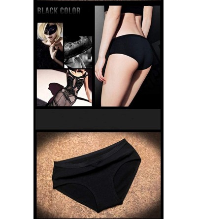 Panties Sushi Shiba Inu Womens Low Waist Underwear Soft Briefs Cotton Panties Basic Panty - Black - CT194X8TX0I $24.02