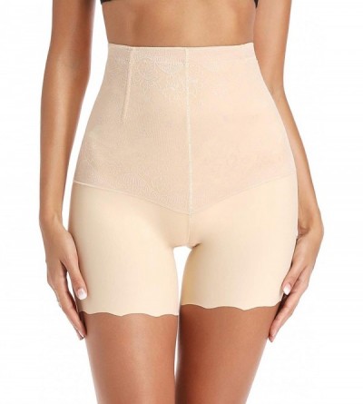 Shapewear Seamless Boyshorts Panties for Women Under Dresses Smooth Slip Shorts Underwear - Beige-1 - CF18WZOY5GS $33.78