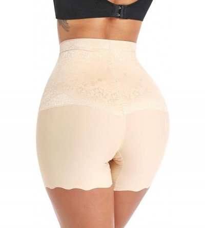 Shapewear Seamless Boyshorts Panties for Women Under Dresses Smooth Slip Shorts Underwear - Beige-1 - CF18WZOY5GS $33.78