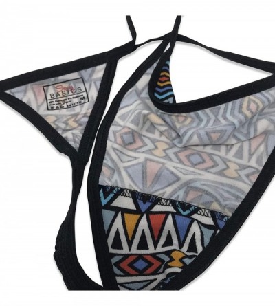 Panties Women's 12 Pack Buttery Soft Sexy G String Bikini T-Back Thong Underwear No Show Panties - 12 Pack- Tribal Prints & C...